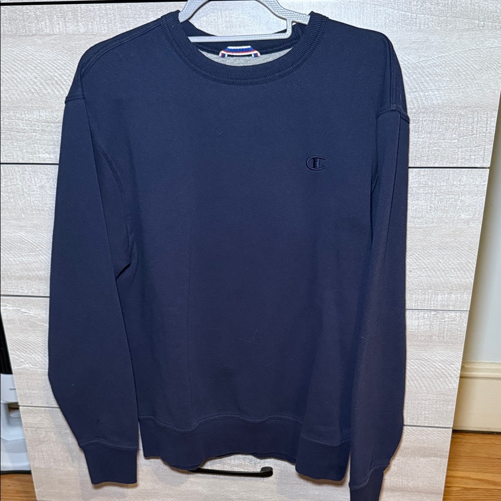 Champion Men's Dark Blue Crewneck Sweater